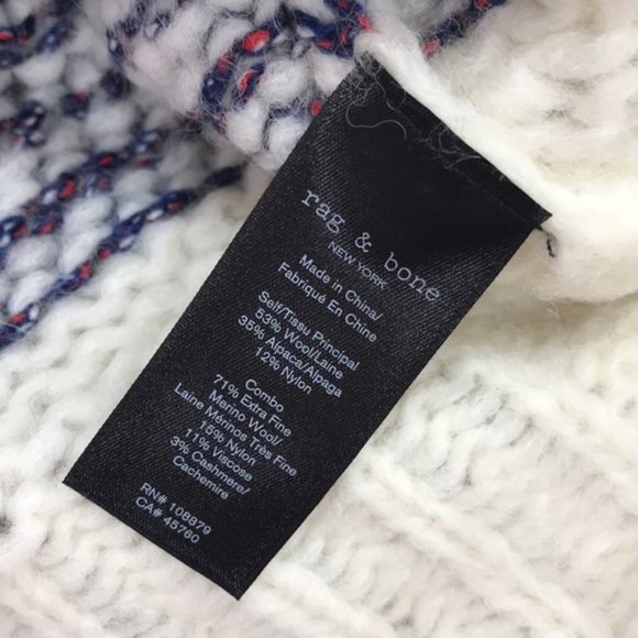 Rag & Bone Iceland Striped Wool Blend Sweater - Picture 7 of 8